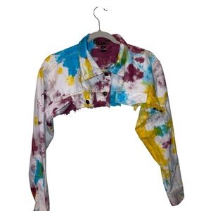 Taxi medium tie dye crop jacket